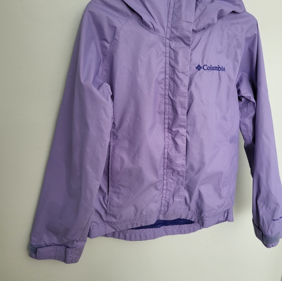 Columbia Omni Shield Girls Hooded Full Zip Jacket XS Light Purple Nylon - Picture 3 of 11